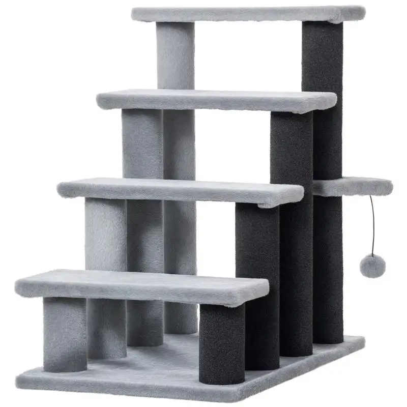Cat Tree, Cat Tower Cat Stair Steps with Scratching Post, Hanging Play Ball for High Bed, Sofa, Indoor / Outdoor
Cat Tree, Cat Tower Cat Stair Steps with Scratching Post, Hanging Play Ball for High Bed, Sofa, Indoor / Outdoor