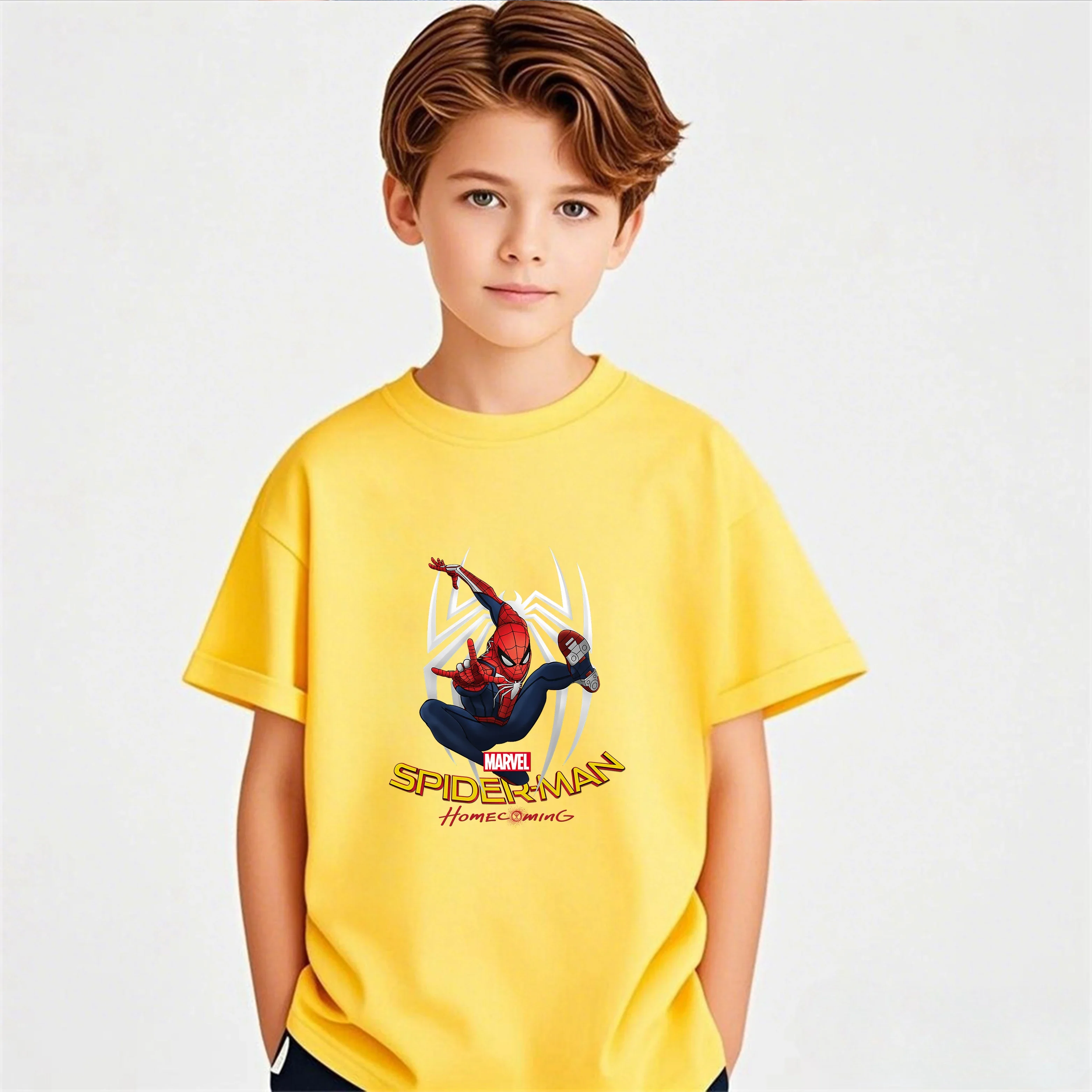 2026 Lightweight 2D Spiderman Cartoon Short Sleeve Summer Casual Hot Sale Tees For Kids
2026 Lightweight 2D Spiderman Cartoon Short Sleeve Summer Casual Hot Sale Tees For Kids