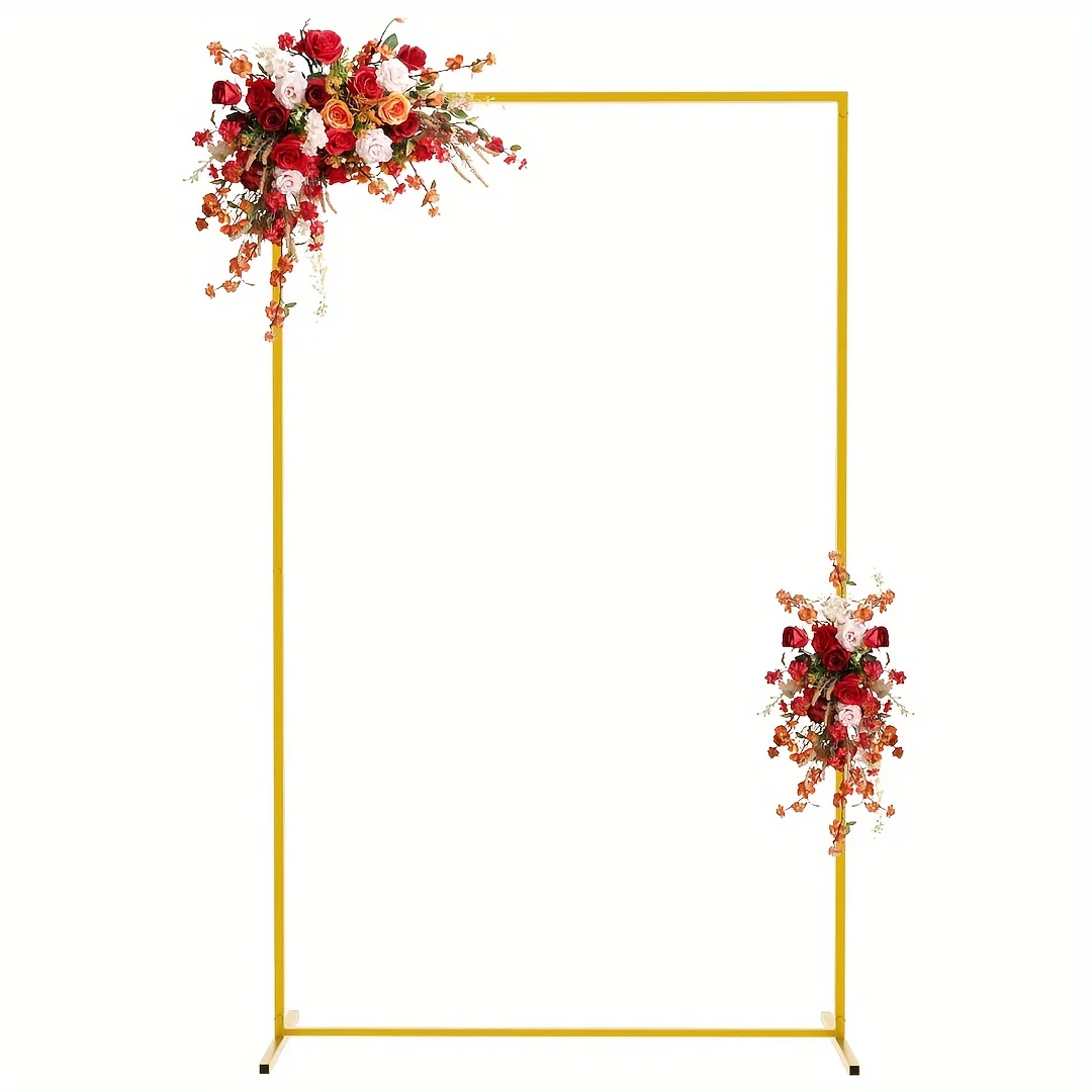 6FTx4FT Gold Wedding Arch Backdrop Stand Square Metal Rectangular Arch Frame for Ceremony Party Birthday Bridal Baby Shower Anni
6FTx4FT Gold Wedding Arch Backdrop Stand Square Metal Rectangular Arch Frame for Ceremony Party Birthday Bridal Baby Shower Anni