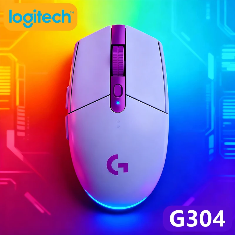 Logitech G304 Wireless Gaming Powerhouse: 12000 DPI High-Accuracy HERO Sensor, 6 Custom Buttons, Prolonged Battery, Perfect