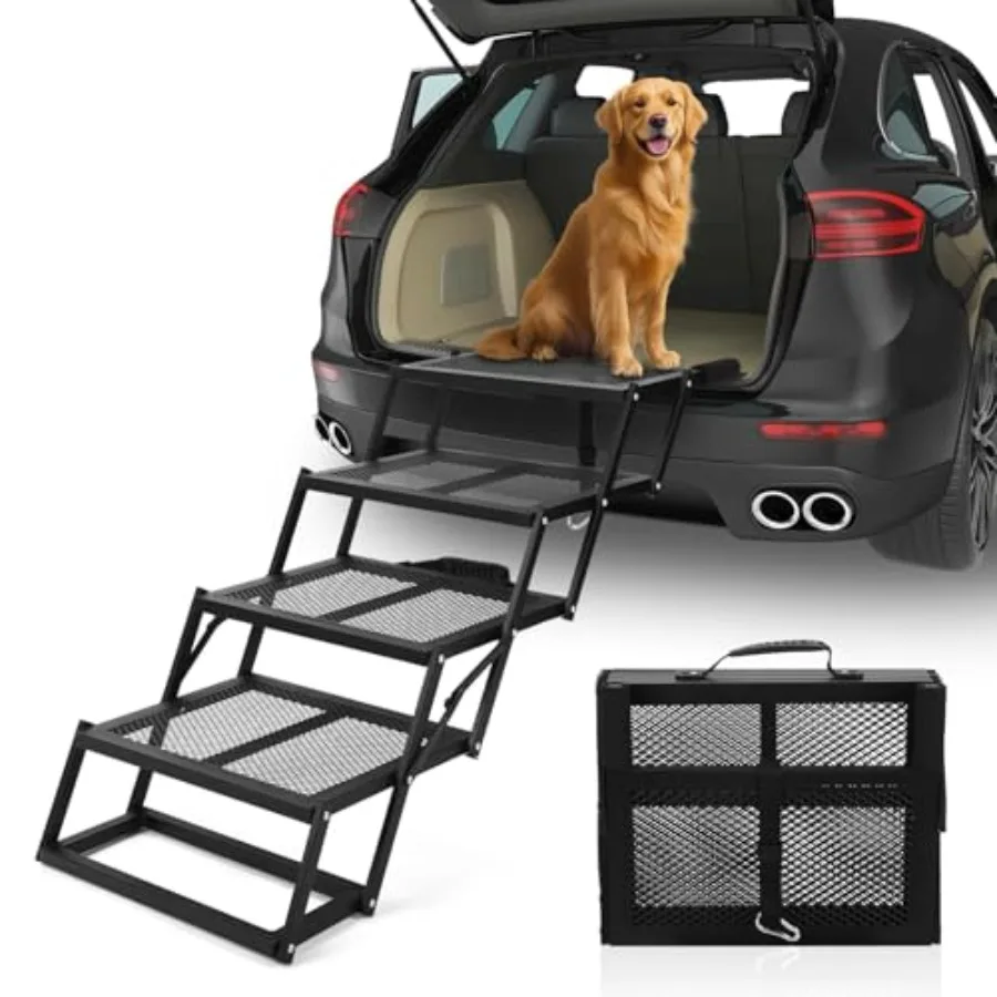 Dog Stairs for Car Sturdy Metal Foldable Pet Steps Heavy Duty Non-Slip Dog Ramp for SUV High Bed 300LBS Capacity Adjustable Hei
Dog Stairs for Car Sturdy Metal Foldable Pet Steps Heavy Duty Non-Slip Dog Ramp for SUV High Bed 300LBS Capacity Adjustable Hei