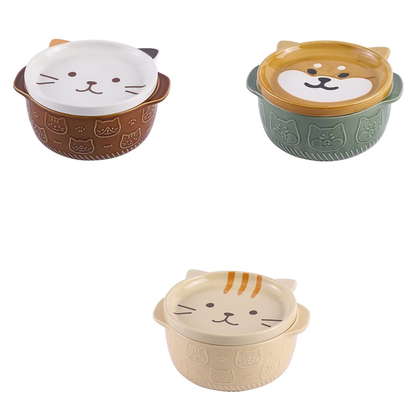 Cartoon Japanese Ceramic Cat Dog Noodle Bowls With Lids Cute Animal Soup Salad Fruit Bowl Kitchen Tableware
Cartoon Japanese Ceramic Cat Dog Noodle Bowls With Lids Cute Animal Soup Salad Fruit Bowl Kitchen Tableware
