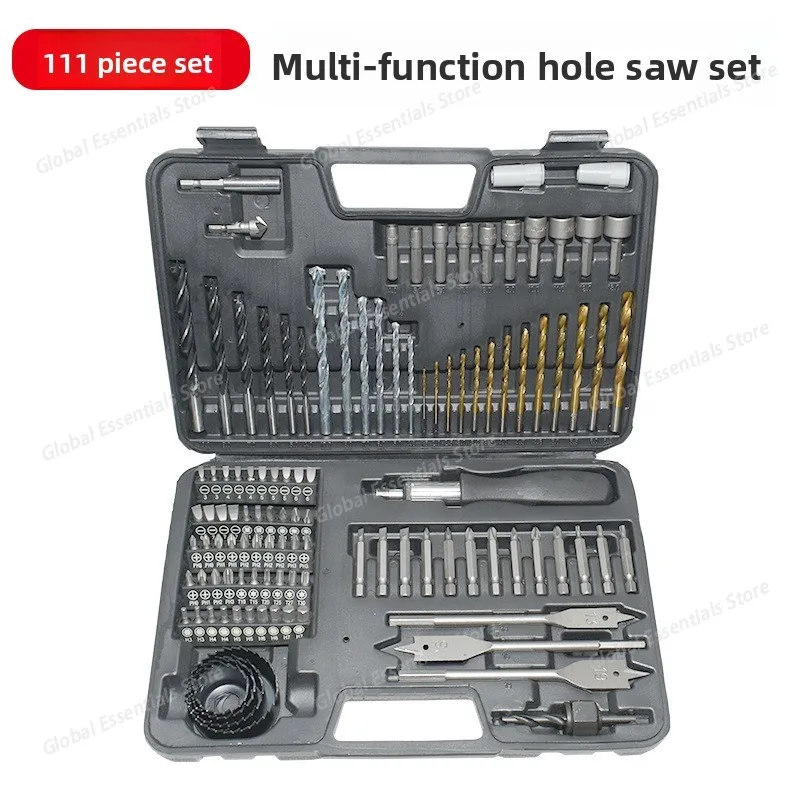111 Pcs Tool Set Multifunctional Woodworking Tools Twist Drill Batch Screwdriver Woodworking Drill Flat Drill Hole Opener Set
111 Pcs Tool Set Multifunctional Woodworking Tools Twist Drill Batch Screwdriver Woodworking Drill Flat Drill Hole Opener Set