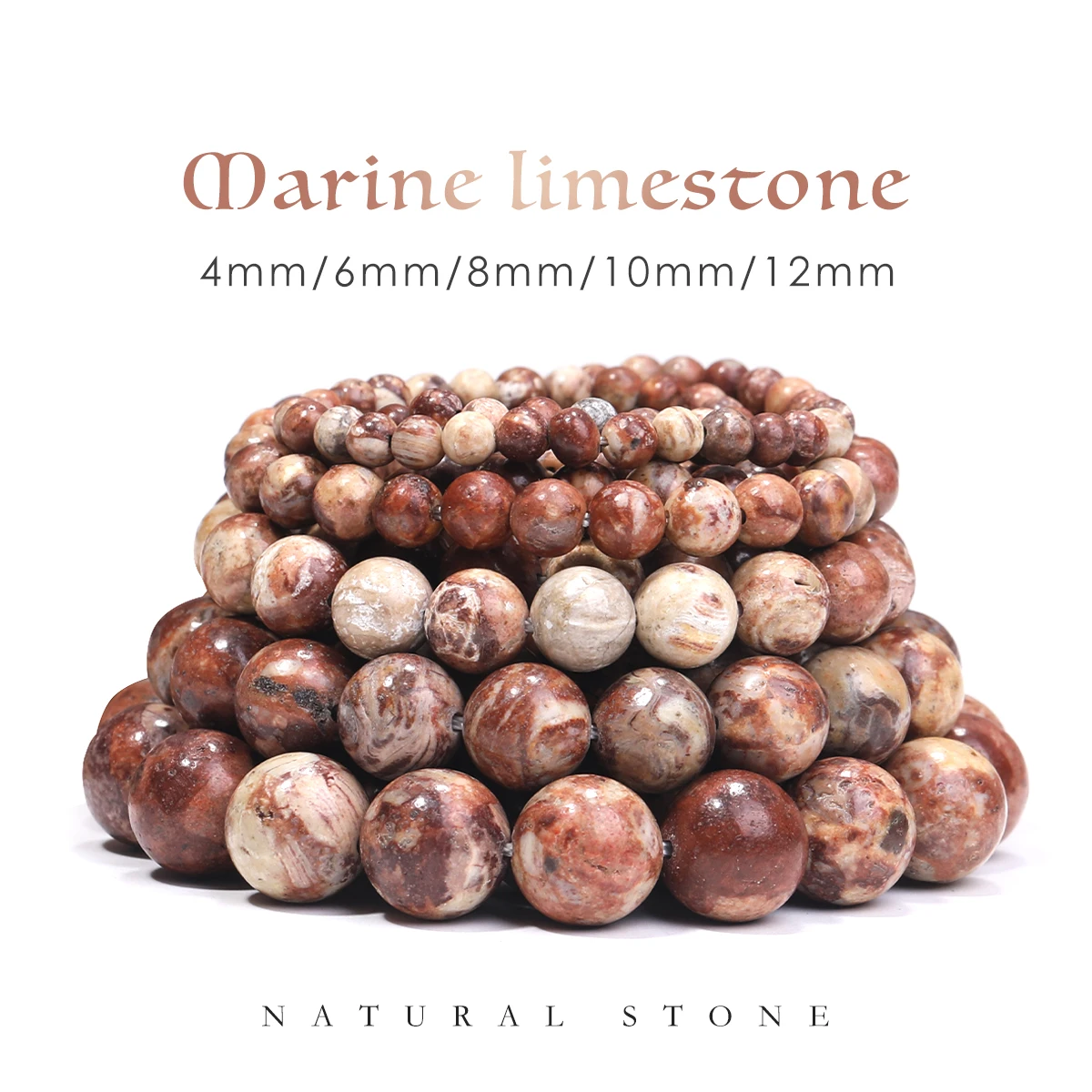 Natural Marine limestoneStone Round Loose Beads 4/6/8/10/12mm Diy Bracelet Necklace Jewelry Handmade Gift Wholesale dropshipping
Natural Marine limestoneStone Round Loose Beads 4/6/8/10/12mm Diy Bracelet Necklace Jewelry Handmade Gift Wholesale dropshipping