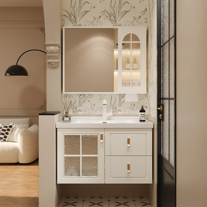 French retro bathroom vanity unit and sink white elegant luxury Bathroom set multifunctional mueble para baño Bathroom furniture
French retro bathroom vanity unit and sink white elegant luxury Bathroom set multifunctional mueble para baño Bathroom furniture