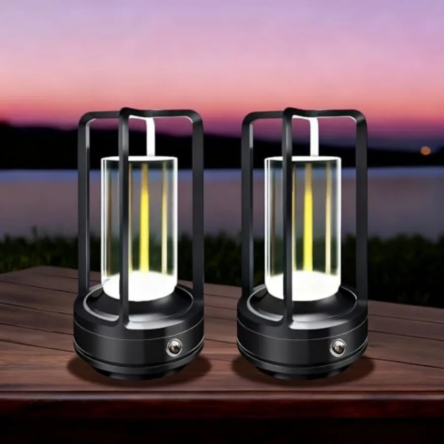 Набор из 2 беспроводных настольных ламп LED с функцией перезарядки, 3 цвета, плавная регулировка яркости, для использования внутри и снаружи помещений, для патио/террасы.
Набор из 2 беспроводных настольных ламп LED с функцией перезарядки, 3 цвета, плавная регулировка яркости, для использования внутри и снаружи помещений, для патио/террасы.