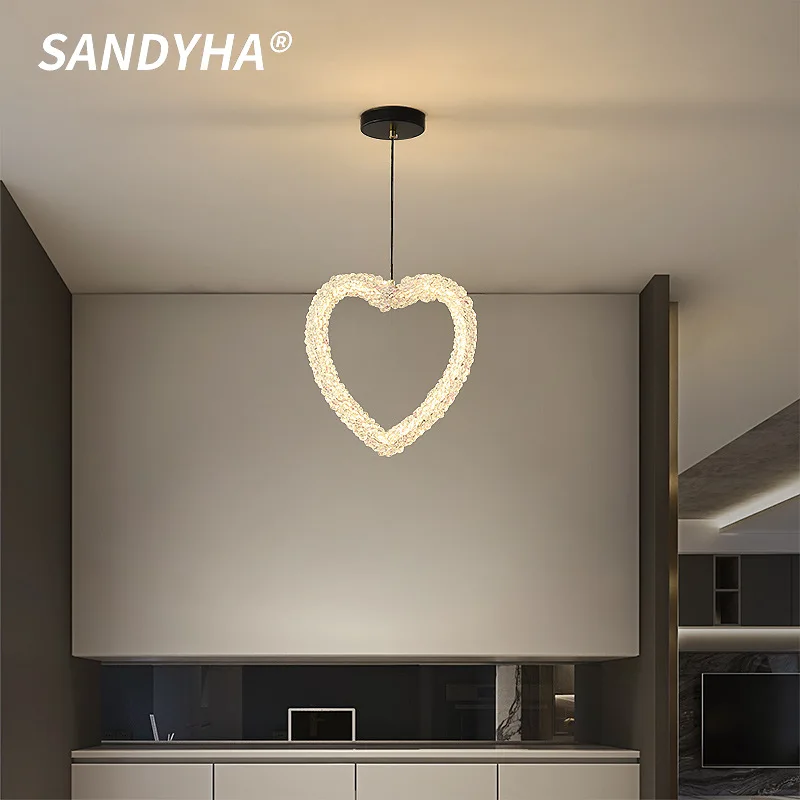 2025 New Living Room Pendant Light with Modern Crystal Heart-shaped Design Suitable For Bedroom Bedside Home Decor Chandelier 
2025 New Living Room Pendant Light with Modern Crystal Heart-shaped Design Suitable For Bedroom Bedside Home Decor Chandelier