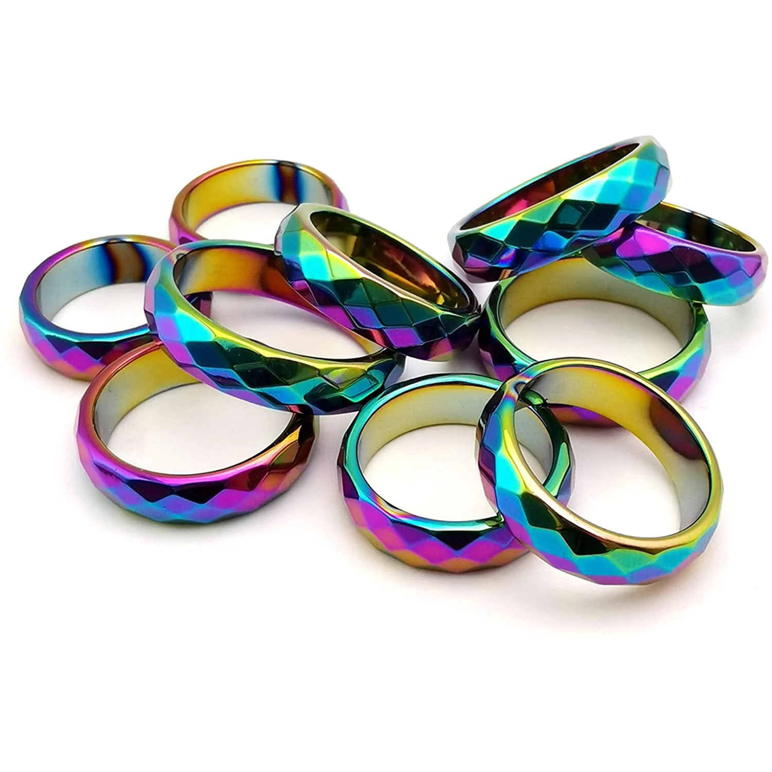 Exquisite and Light Luxury Colorful Hematite Polished Curved Faceted Fashion Rings for Men and Women Couple Rings Gift Accessory
Exquisite and Light Luxury Colorful Hematite Polished Curved Faceted Fashion Rings for Men and Women Couple Rings Gift Accessory
