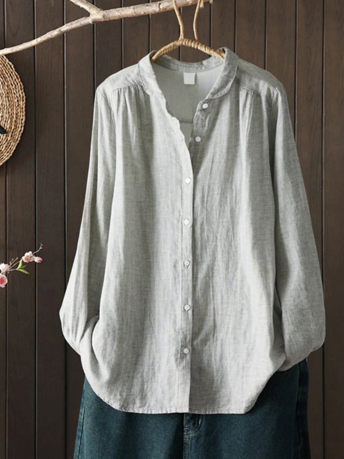 Свободный крой Long Sve Cotton irt Винтаж Художественный Повседневный прямой крой irt Двухслойная этикетка Tead Cut Label Женские большие размеры
Свободный крой Long Sve Cotton irt Винтаж Художественный Повседневный прямой крой irt Двухслойная этикетка Tead Cut Label Женские большие размеры