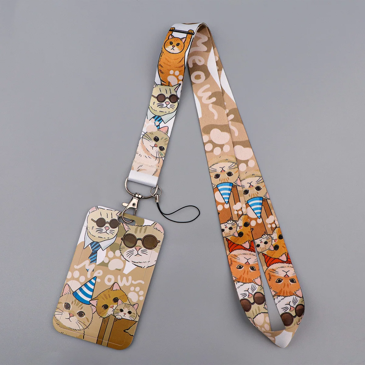 Cute Cartoon Cat Print Lanyard Card Holder Hanging Mobile Phone Charm Neck Straps Badge Holder Key Holder Accessories
Cute Cartoon Cat Print Lanyard Card Holder Hanging Mobile Phone Charm Neck Straps Badge Holder Key Holder Accessories