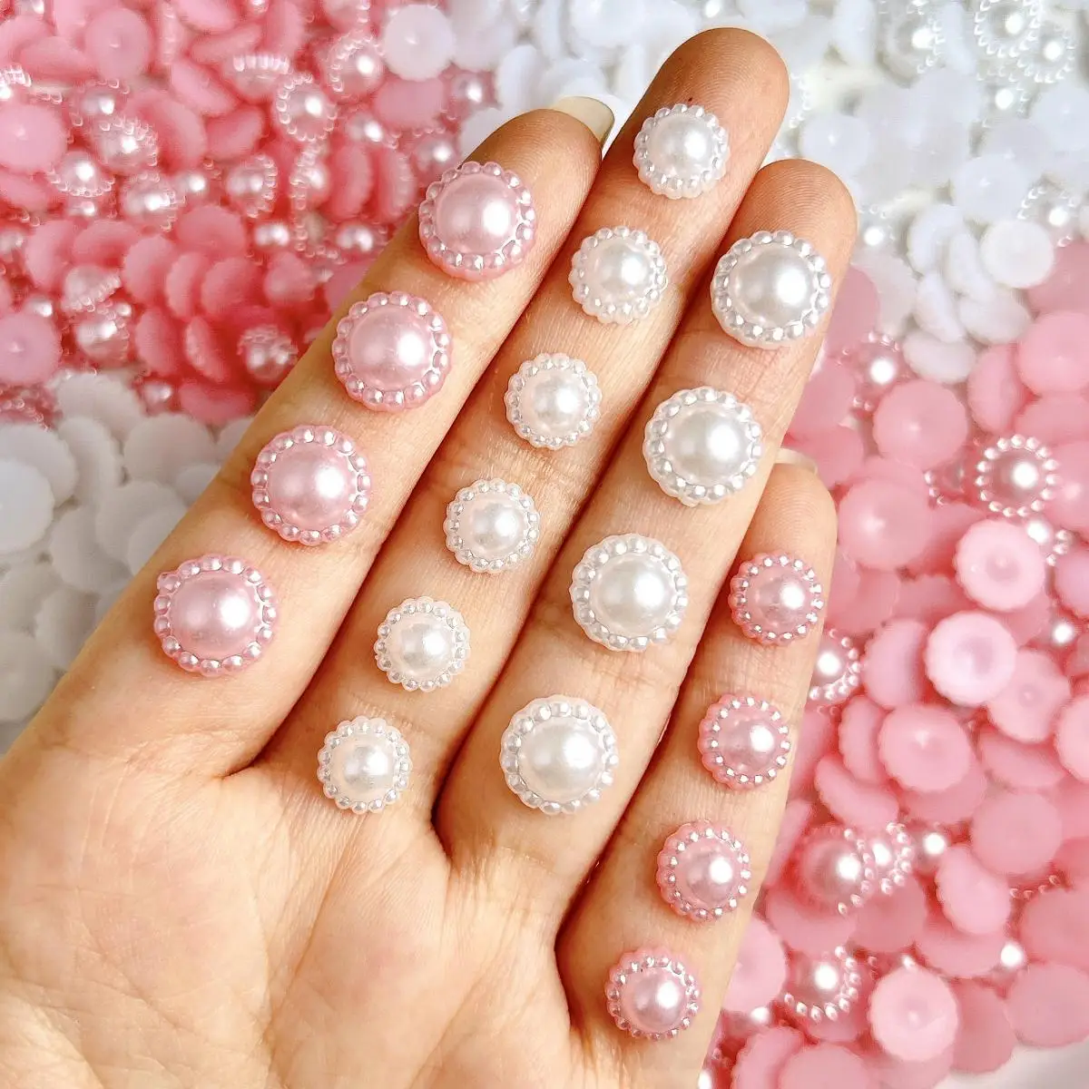 30PCS Double Colors Simulated Pearl Nail Art Decorations Creative Flowers Artificial Pearl Nail Charms for DIY Press on Nails
30PCS Double Colors Simulated Pearl Nail Art Decorations Creative Flowers Artificial Pearl Nail Charms for DIY Press on Nails