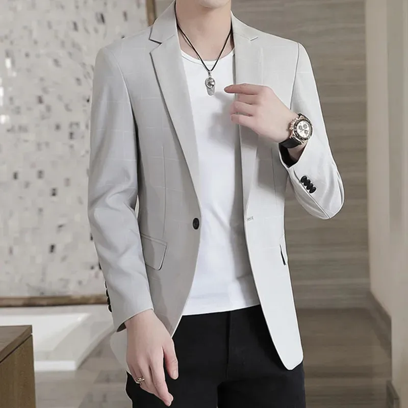 Men's Fashion Casual Business Plaid Slim Fit Formal Blazers Jacket Men Slim Fit Jacket
Men's Fashion Casual Business Plaid Slim Fit Formal Blazers Jacket Men Slim Fit Jacket