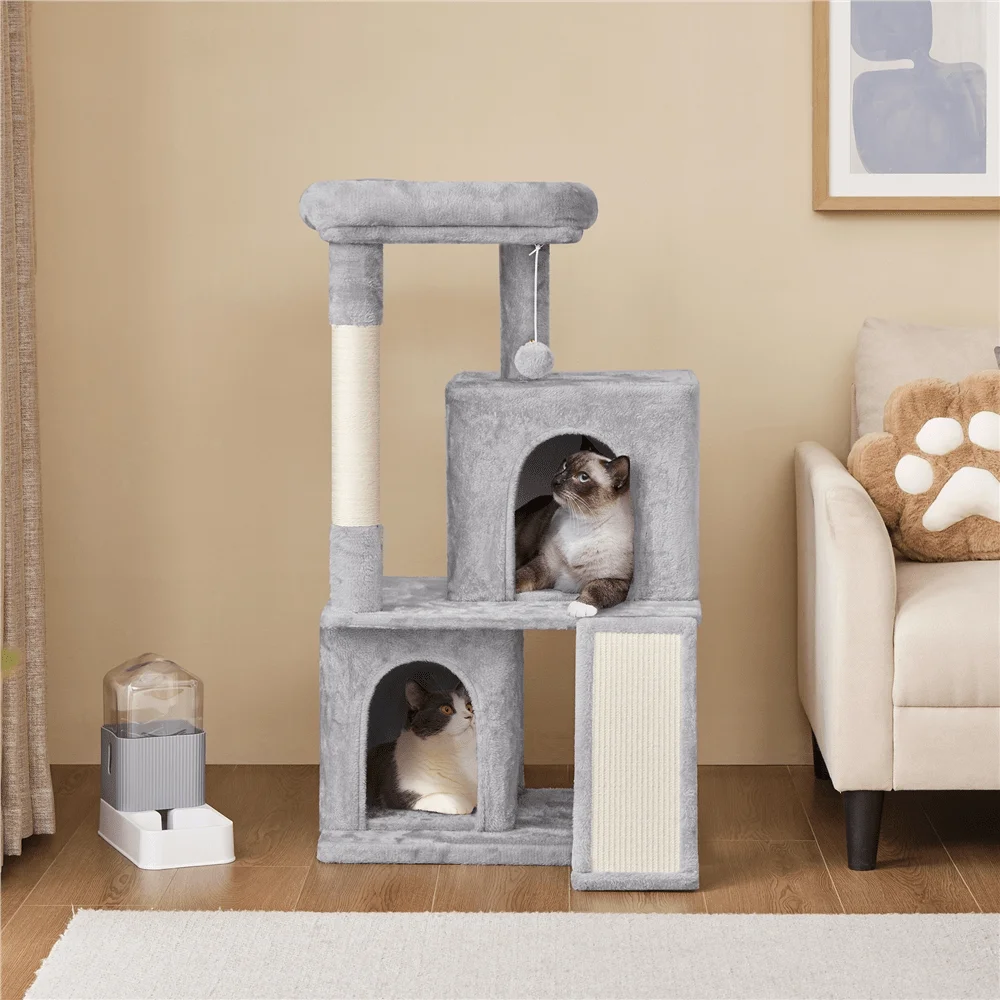 3 Tiers Cat Tree MultiLevel Plush Cat Tower With Top Platform Condos ching Posts Luxury Cat House With Hanging Ball Cat Cl
3 Tiers Cat Tree MultiLevel Plush Cat Tower With Top Platform Condos ching Posts Luxury Cat House With Hanging Ball Cat Cl