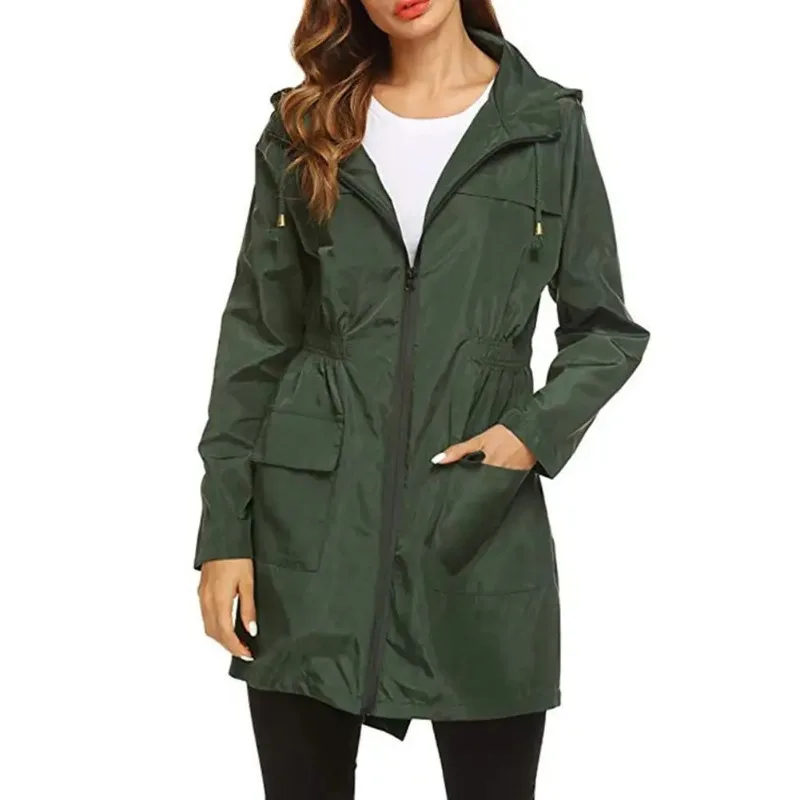 Fashion Women Outdoor Jacket Women Trench Coat Autumn Winter Outdoor Climbing Windproof Waterproof Long Jacket Hooded
Fashion Women Outdoor Jacket Women Trench Coat Autumn Winter Outdoor Climbing Windproof Waterproof Long Jacket Hooded