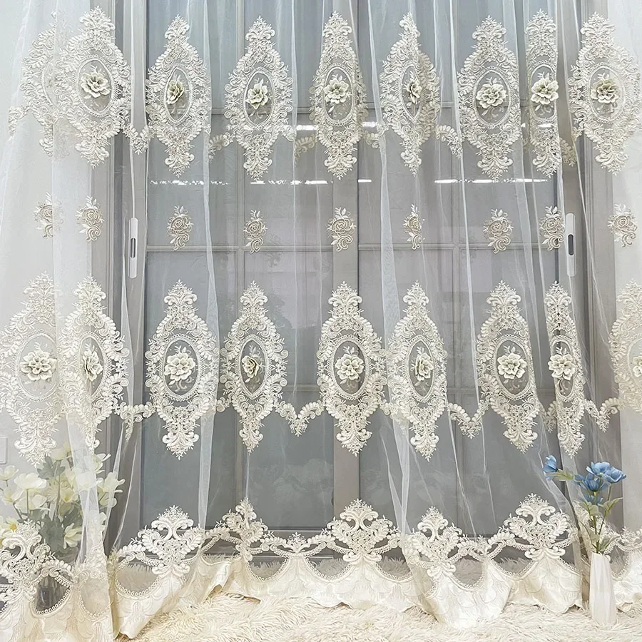 Beautiful Embroidered Gold Thread Tulle Floral Yarn High Quality Fabric Curtains For Luxury Living Room And Bedroom Home Decor
Beautiful Embroidered Gold Thread Tulle Floral Yarn High Quality Fabric Curtains For Luxury Living Room And Bedroom Home Decor