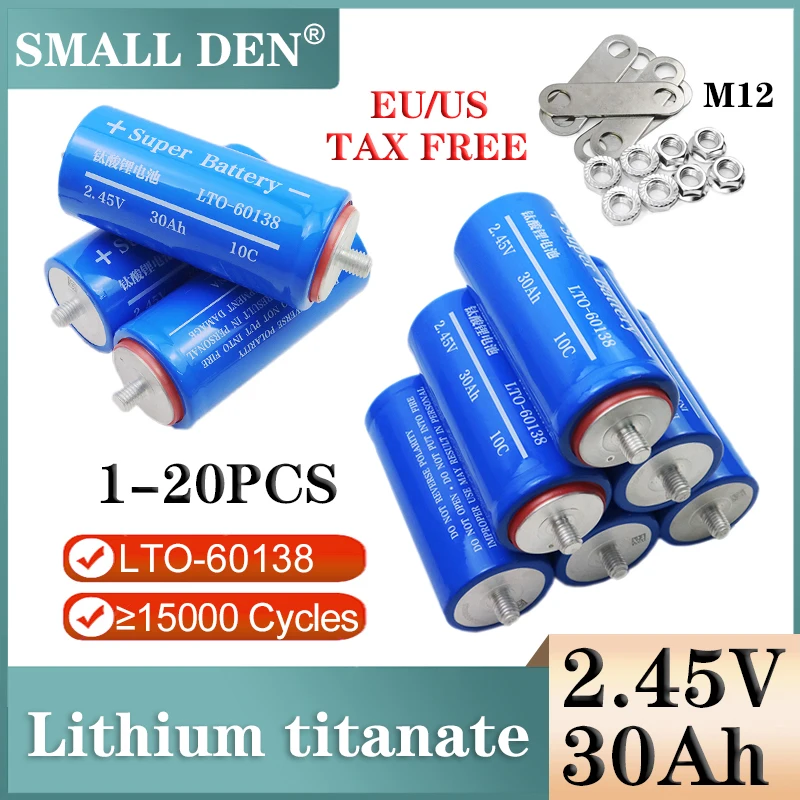 Новый литий-титанатный аккумулятор LTO 2,45 В, 30 Ач, 60138, класс A, 15000 циклов, сделай сам, 12 В, 24 В, электронная лодка, автомобильный мотор, динамик, накопитель солнечной энергии
Новый литий-титанатный аккумулятор LTO 2,45 В, 30 Ач, 60138, класс A, 15000 циклов, сделай сам, 12 В, 24 В, электронная лодка, автомобильный мотор, динамик, накопитель солнечной энергии