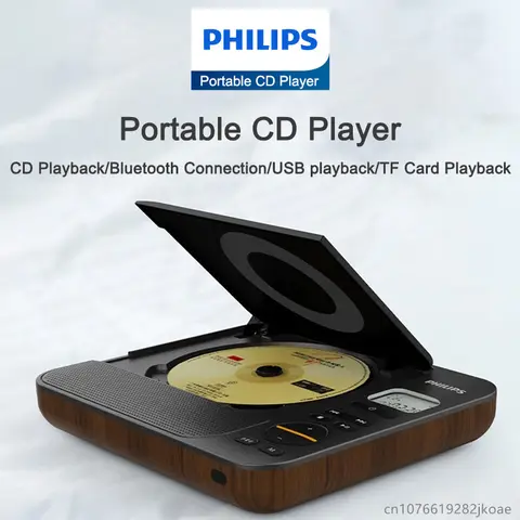 Philips EXP5608 Altoparlante per CD Comodo Bluetooth senza fili Decorazione per la casa Regalo Lettore musicale CD da tavolo Stereo HiFi Scatola vocale MP3