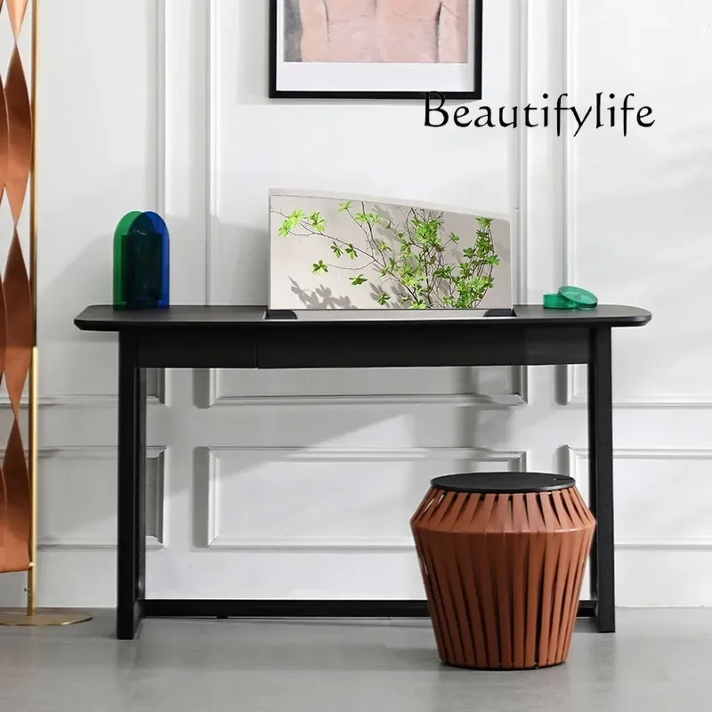 BJ Modern Minimalist Smoked Wood Designer Model Room Multifunctional Up And Down Flip Mirror Makeup Table Dresser
BJ Modern Minimalist Smoked Wood Designer Model Room Multifunctional Up And Down Flip Mirror Makeup Table Dresser