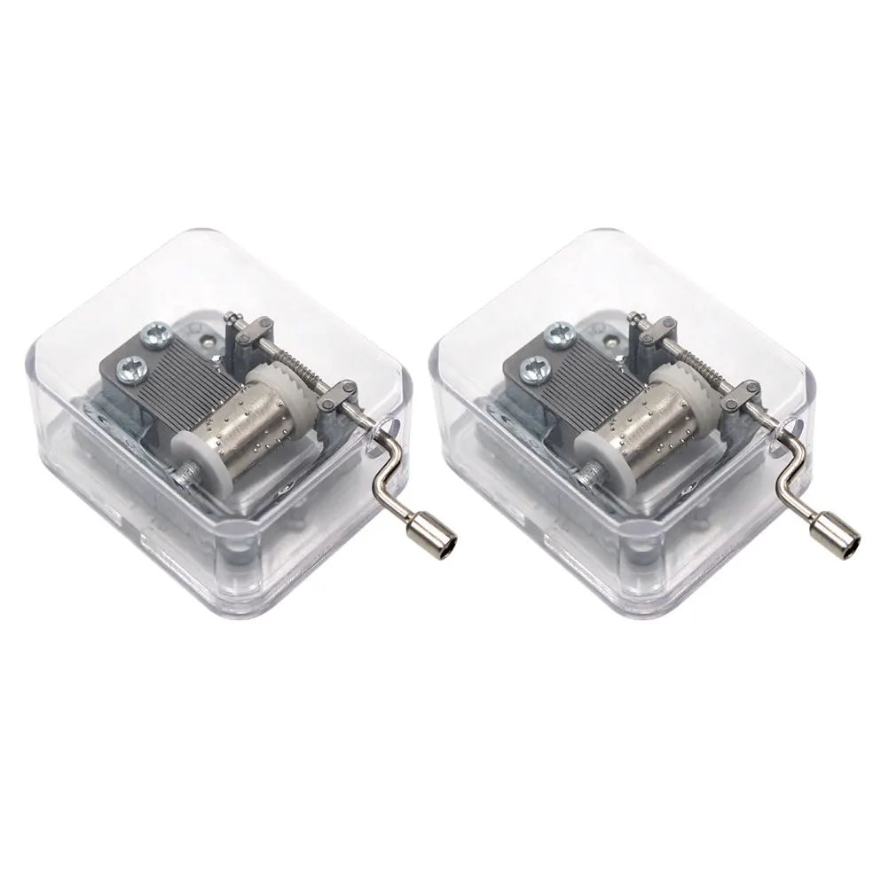 2pcs Music Box Acrylic Hand Crank Vintage Kids Gifts Toy Student Melody Silver Handle Manual Winding Gear Movement Free
2pcs Music Box Acrylic Hand Crank Vintage Kids Gifts Toy Student Melody Silver Handle Manual Winding Gear Movement Free