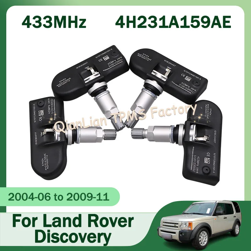 1/4pcs 4H231A159AE TPMS Tire Pressure Monitor System For Land Rover Discovery Range Rover Sport Range Rover Vogue 433MHz
1/4pcs 4H231A159AE TPMS Tire Pressure Monitor System For Land Rover Discovery Range Rover Sport Range Rover Vogue 433MHz