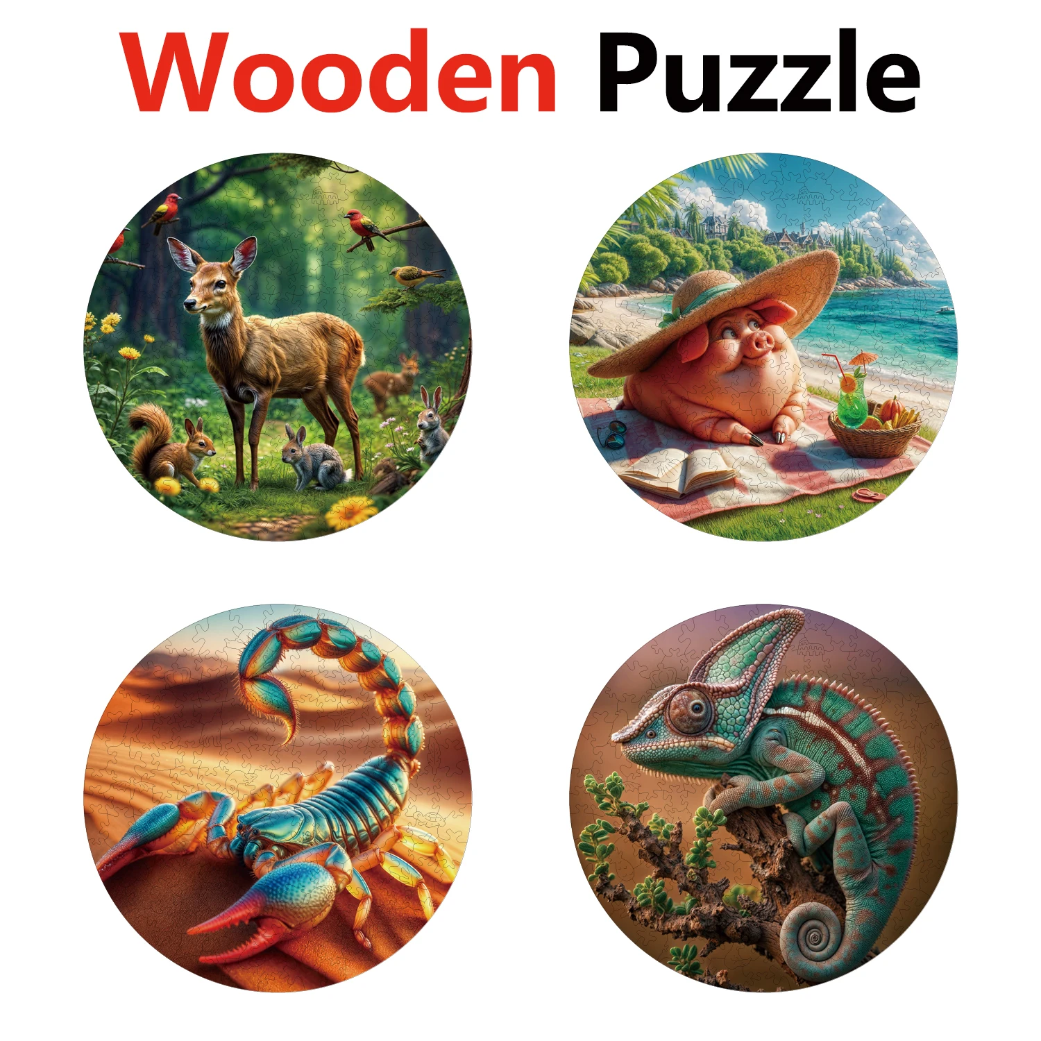 Deer Pig Scorpion Gecko Animal Puzzles High Quality Jigsaw Puzzle Wooden Puzzle Best Christmas Gift
Deer Pig Scorpion Gecko Animal Puzzles High Quality Jigsaw Puzzle Wooden Puzzle Best Christmas Gift