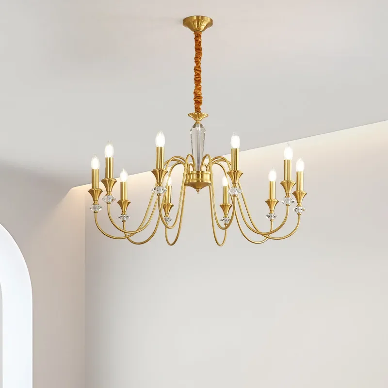 FAIRY French Candle Brass Chandelier LED American Retro Living Room Restaurant Bedroom Study Villa Hotel Cafe Pendant Lamp
FAIRY French Candle Brass Chandelier LED American Retro Living Room Restaurant Bedroom Study Villa Hotel Cafe Pendant Lamp