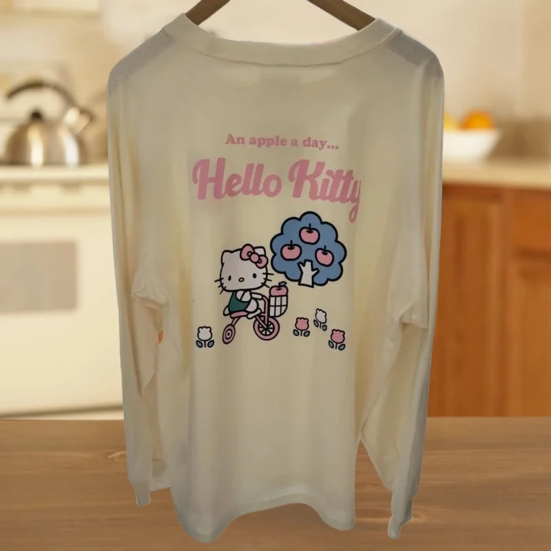 MOTO-Sanrio Hello Kitty забавная футболка с длинными рукавами и 3D принтом в японском стиле, модный повседневный топ
MOTO-Sanrio Hello Kitty забавная футболка с длинными рукавами и 3D принтом в японском стиле, модный повседневный топ