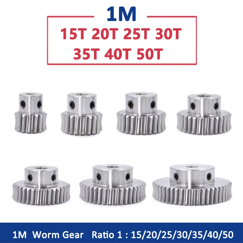 1pc 15T-50T 1M 45# Steel Worm Gear 15 20 25 30 35 40 50 Teeth 1 Module Turbine Speed Ratio 1:15/20/25/30/35/40/50 Bore 5-12mm
1pc 15T-50T 1M 45# Steel Worm Gear 15 20 25 30 35 40 50 Teeth 1 Module Turbine Speed Ratio 1:15/20/25/30/35/40/50 Bore 5-12mm