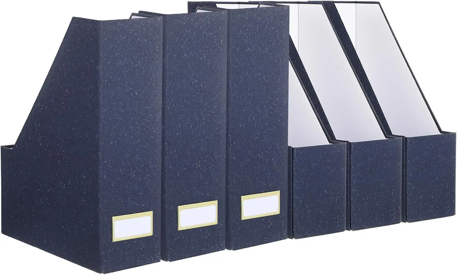 Набор из 6 стильных картонных держателей для журналов с золотой этикеткой, организация стола или полки для библиотеки домашнего офиса (синий)
Набор из 6 стильных картонных держателей для журналов с золотой этикеткой, организация стола или полки для библиотеки домашнего офиса (синий)