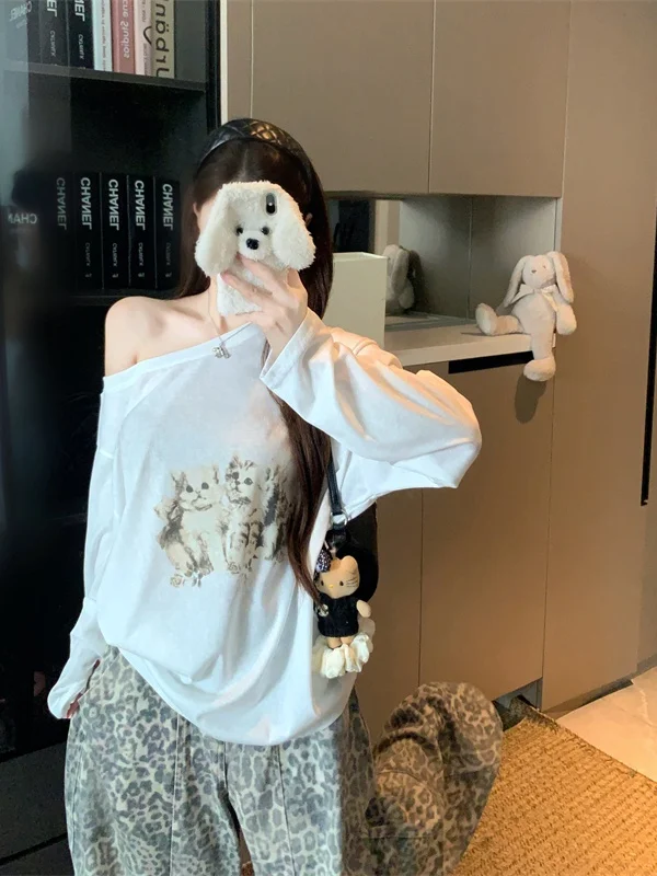plus Size Women's Korean Style Print Long Sleeve T-Shirt Loose Fit Summer New Style Slimming Design Sun Protection Top
plus Size Women's Korean Style Print Long Sleeve T-Shirt Loose Fit Summer New Style Slimming Design Sun Protection Top