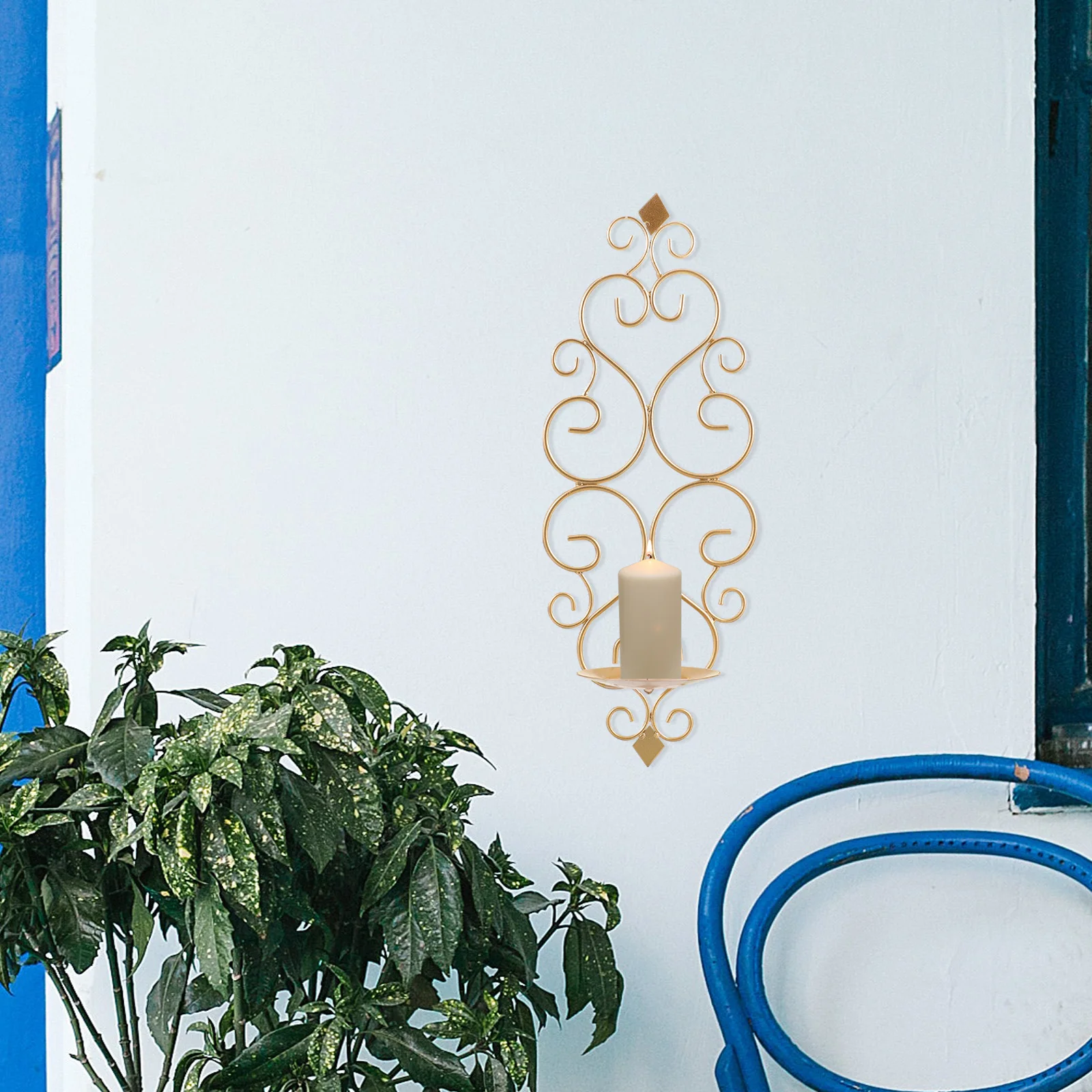 Decorative Wall Holder in Wrought Iron Finish Mountable Sconce for Dining Room Cafe Bar Retro Country Home Decor Style
Decorative Wall Holder in Wrought Iron Finish Mountable Sconce for Dining Room Cafe Bar Retro Country Home Decor Style