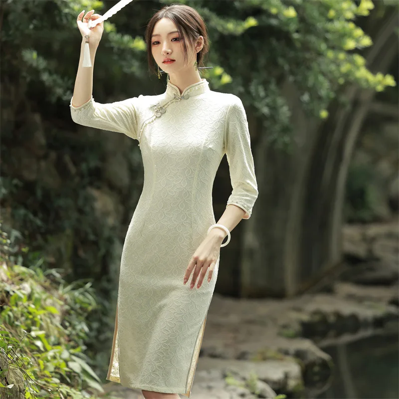 2022 Spring Chinese Traditional Dress Cheongsam Qipao Vestidos De Mujer Robe Chinoise For Women Vestidos De Noche Wedding Dress
2022 Spring Chinese Traditional Dress Cheongsam Qipao Vestidos De Mujer Robe Chinoise For Women Vestidos De Noche Wedding Dress