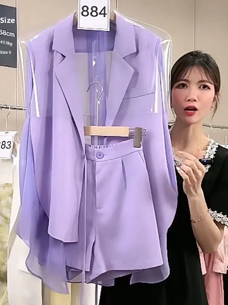 Faionable Women's Purple Suit Set ort Pants Long Sve Top Two-Piece Ensemble Ele Lady Summer 2026 New Arr...
Faionable Women's Purple Suit Set ort Pants Long Sve Top Two-Piece Ensemble Ele Lady Summer 2026 New Arr...