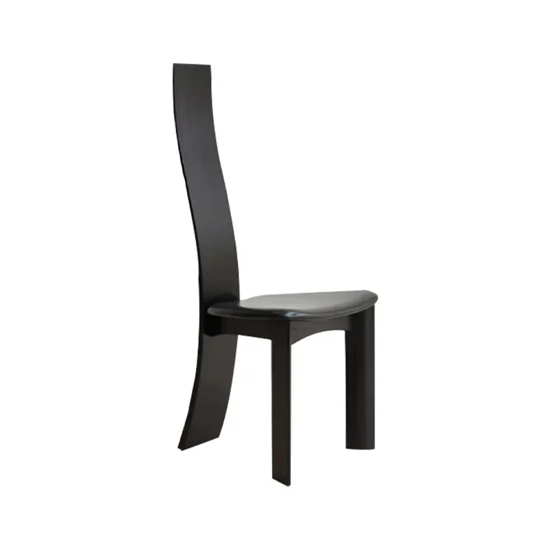 Medieval solid wood Italian black creative dining chair, special-shaped high-back retro book leisure chair
Medieval solid wood Italian black creative dining chair, special-shaped high-back retro book leisure chair