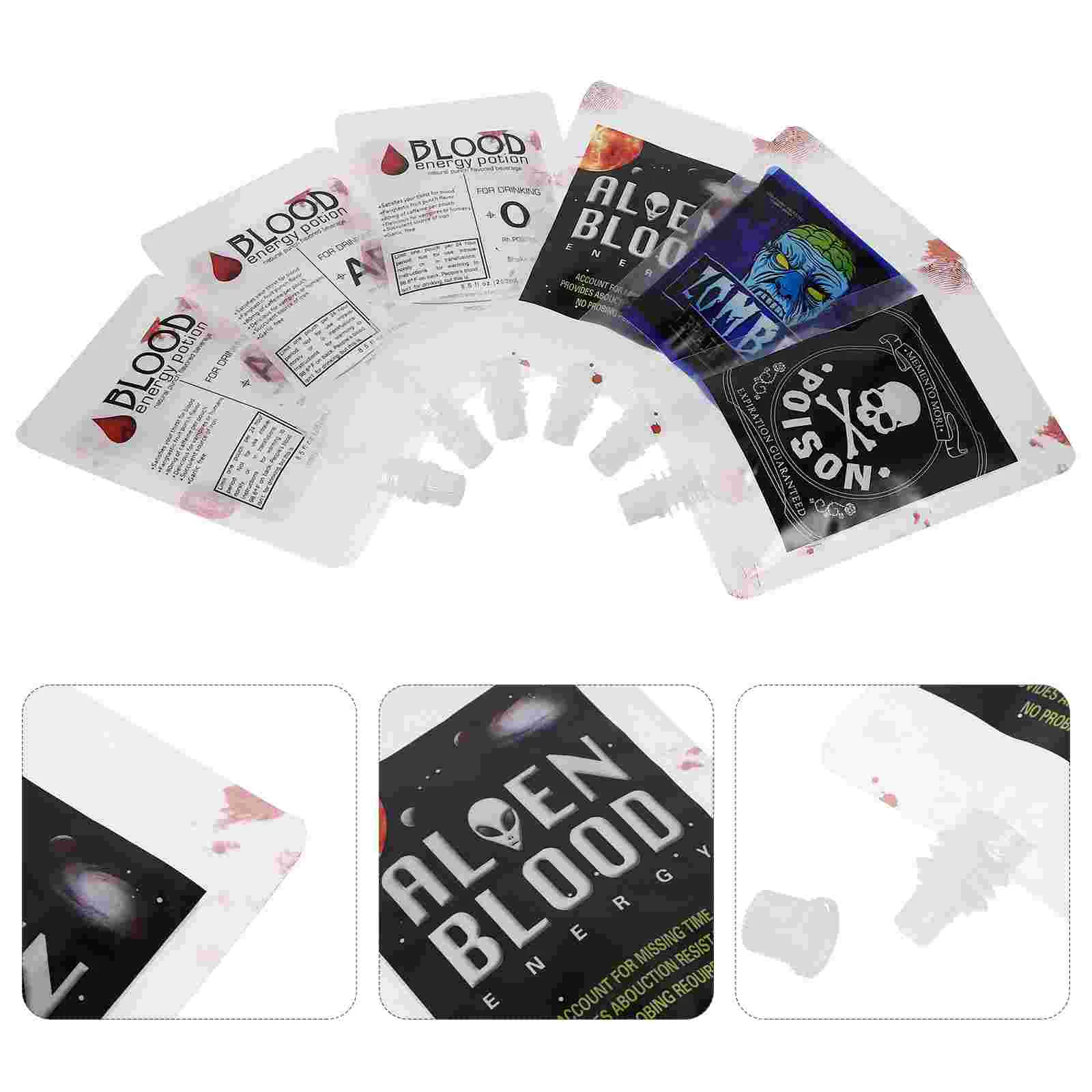 20 Pcs Drinks Halloween Bag Blood Containers Plasma Drinking Bags Juice Props Beverage Baby
20 Pcs Drinks Halloween Bag Blood Containers Plasma Drinking Bags Juice Props Beverage Baby