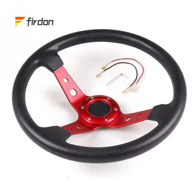 Decorative jdm flat classic custom games sport racing car PVC material leather type steering wheel for racing cars
Decorative jdm flat classic custom games sport racing car PVC material leather type steering wheel for racing cars