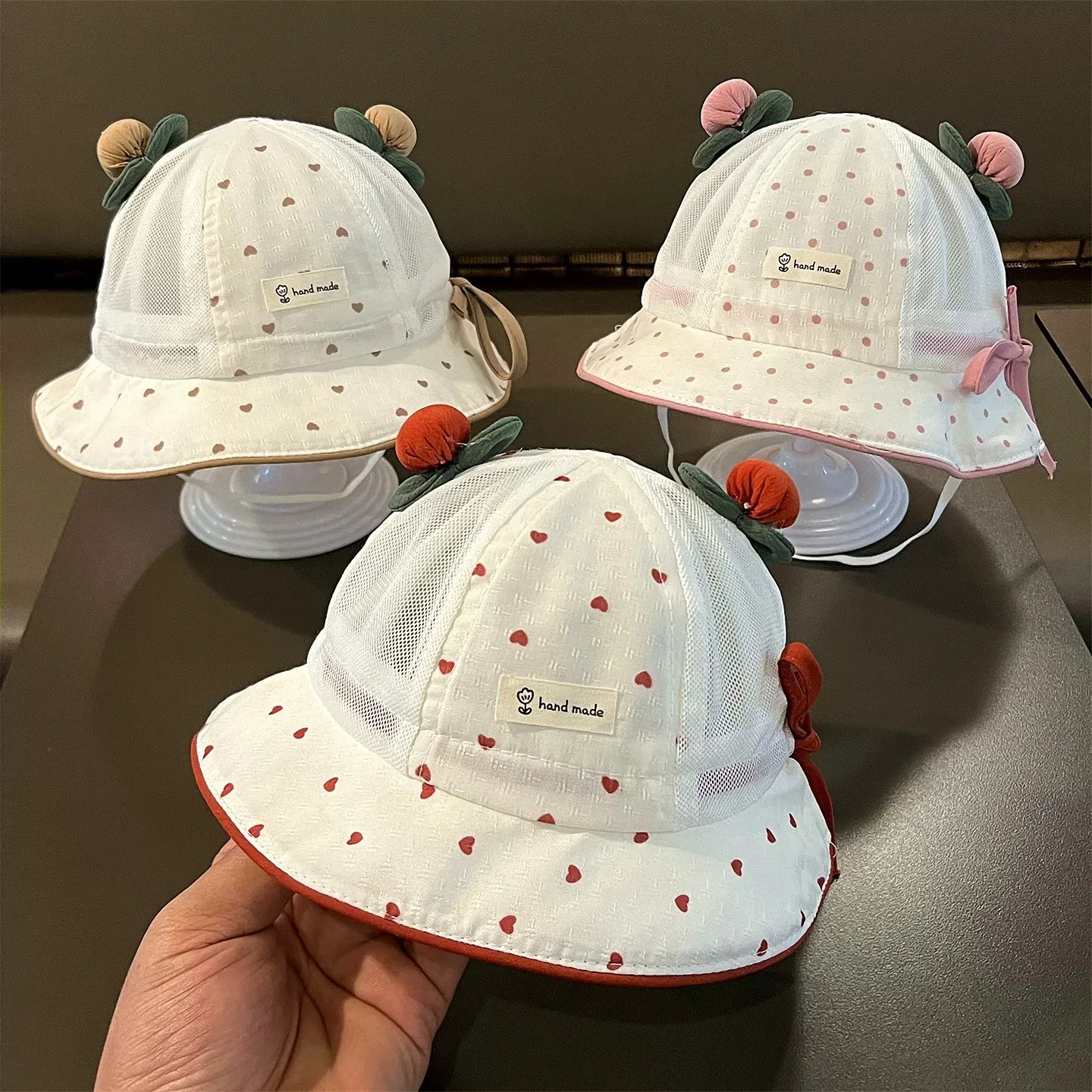 Summer New Sweet Kids Fisherman Hat Fruit Polka Dot Print Girls Sun Hat Thin Soft Breathable Children Hat
Summer New Sweet Kids Fisherman Hat Fruit Polka Dot Print Girls Sun Hat Thin Soft Breathable Children Hat