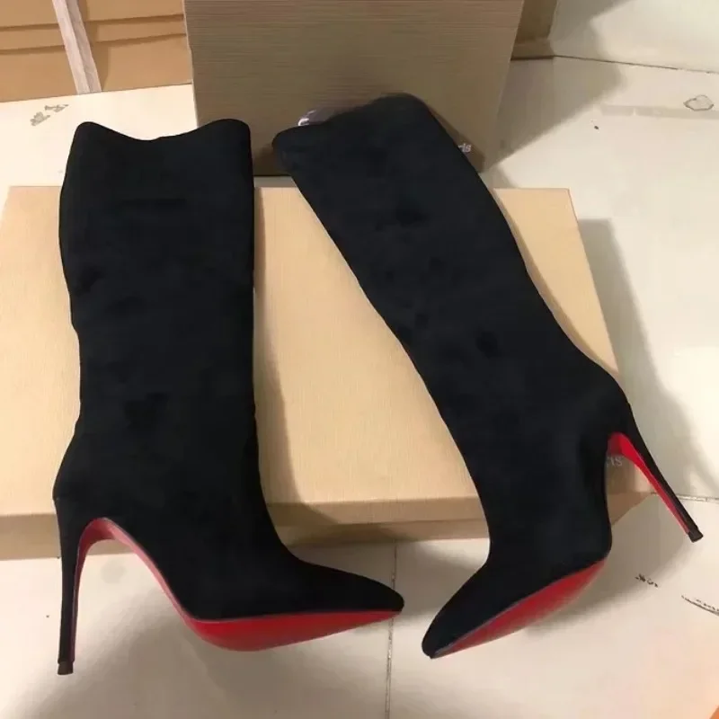 Luxury High Quality Fashion Sexy Crystal Red Sole Shoes Long Boots for Woman Pointed Toe Shoes Party Modern Autumn Booties Heels
Luxury High Quality Fashion Sexy Crystal Red Sole Shoes Long Boots for Woman Pointed Toe Shoes Party Modern Autumn Booties Heels