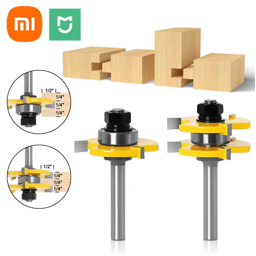 Xiaomi Mijia 2PCS 8mm Woodworking Milling Cutter 3 Teeth T Shaped Tenon Square Tooth Floor Splicing Knife Carving Cutting Tools
Xiaomi Mijia 2PCS 8mm Woodworking Milling Cutter 3 Teeth T Shaped Tenon Square Tooth Floor Splicing Knife Carving Cutting Tools