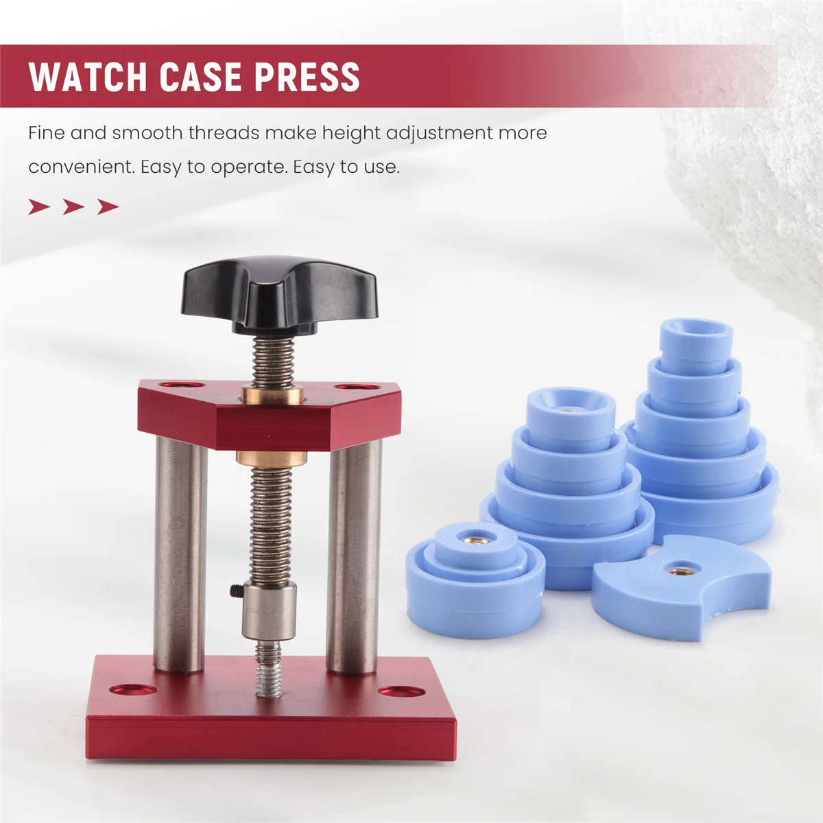 A06K Micropress Корпус часов Пресс Микропресс Средний сверхмощный корпус часов Инструмент для прессования с 12 нейлоновыми штампами для ремонта часов
A06K Micropress Корпус часов Пресс Микропресс Средний сверхмощный корпус часов Инструмент для прессования с 12 нейлоновыми штампами для ремонта часов