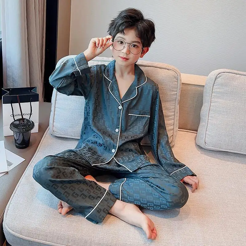 Kawaii Casual Coat Set Fashion 2 Piece Set Children's Clothing Pajamas Ice Silk Jacquard For Boys All Season Home Wear New 2025
Kawaii Casual Coat Set Fashion 2 Piece Set Children's Clothing Pajamas Ice Silk Jacquard For Boys All Season Home Wear New 2025