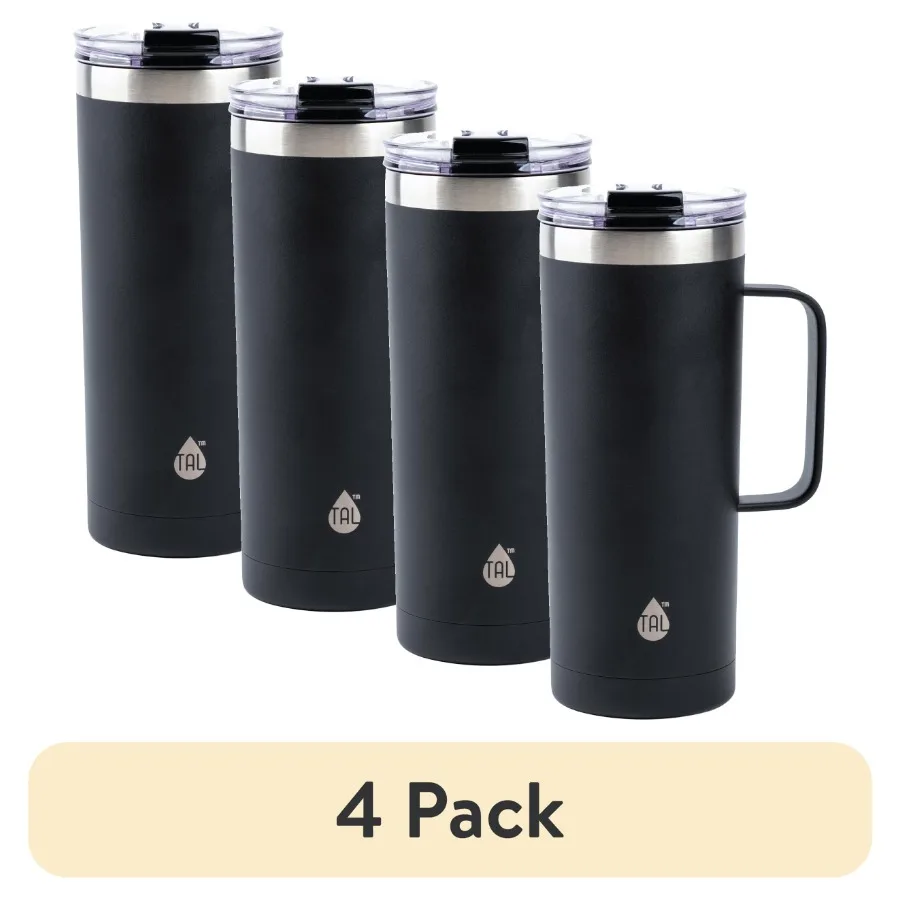 4 pack 20 oz Insulated Travel Coffee Mug Black
4 pack 20 oz Insulated Travel Coffee Mug Black