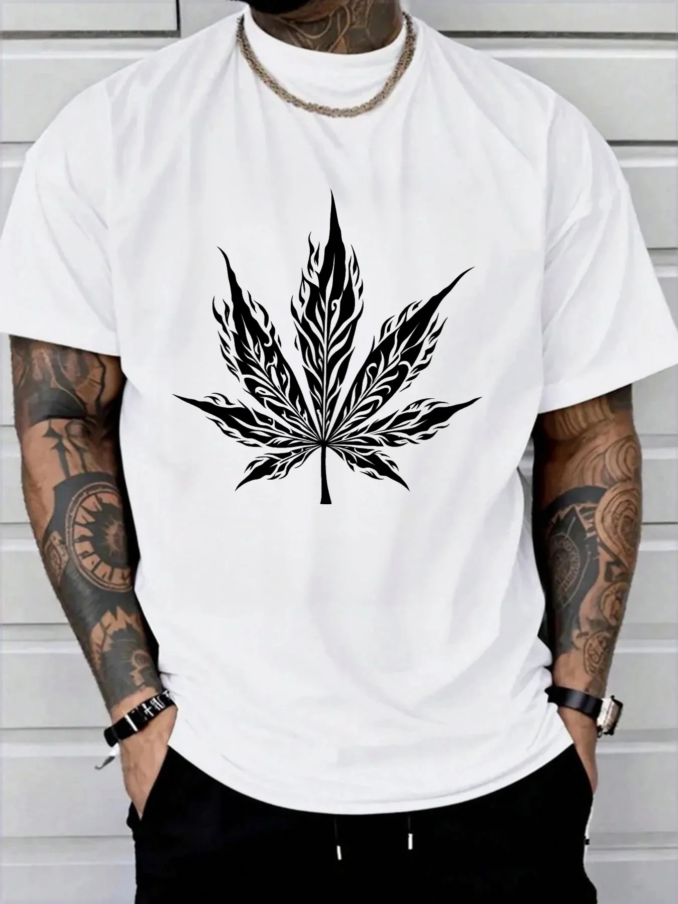 Teevo Summer T-Shirts 2025 Casual Short Sleeve Round Neck Cannabis Leaf Flame-Like Texture Print Daily Loose T-Shirts For Men
Teevo Summer T-Shirts 2025 Casual Short Sleeve Round Neck Cannabis Leaf Flame-Like Texture Print Daily Loose T-Shirts For Men