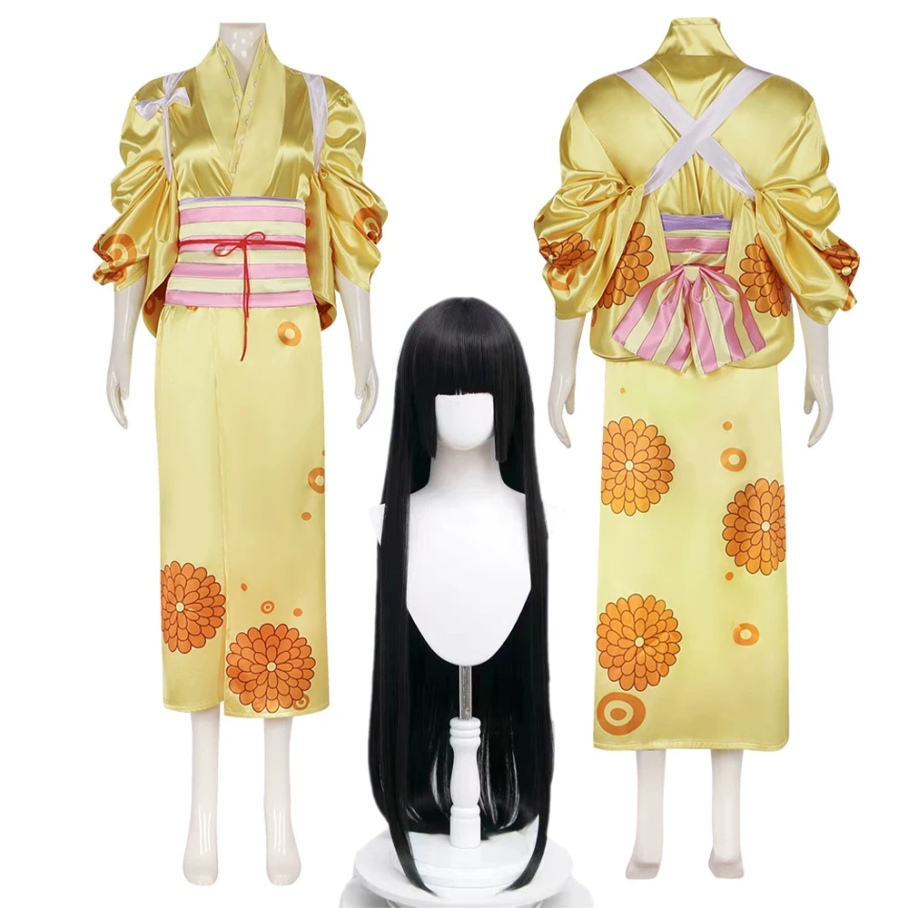 Anime Kikunojo Cosplay Costume Full Sets Yellow Kimono Uniform for Women Adult Outfit Halloween Carnival Party Clothes Roleplay
Anime Kikunojo Cosplay Costume Full Sets Yellow Kimono Uniform for Women Adult Outfit Halloween Carnival Party Clothes Roleplay
