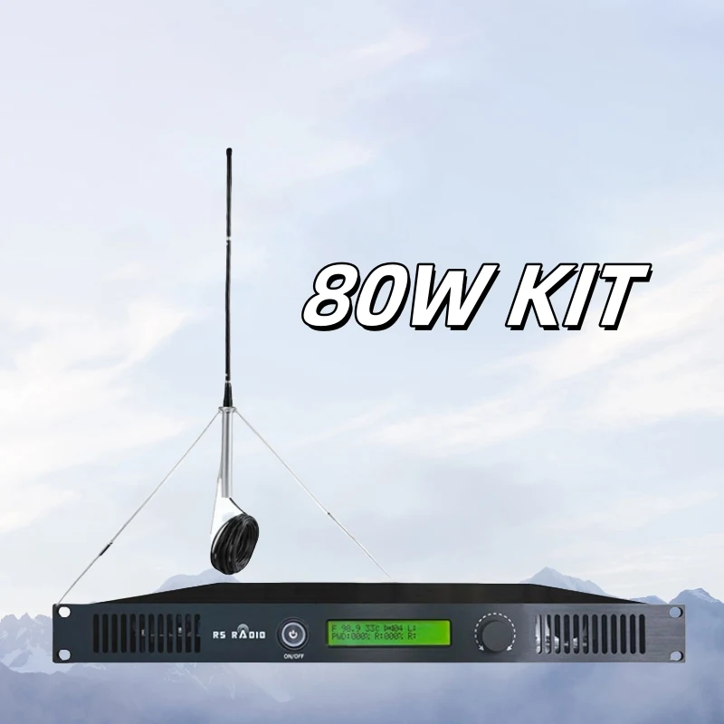 87.5-108MHz 80 Watts Transmitter FM Broadcast Antenna 80W Kit
87.5-108MHz 80 Watts Transmitter FM Broadcast Antenna 80W Kit