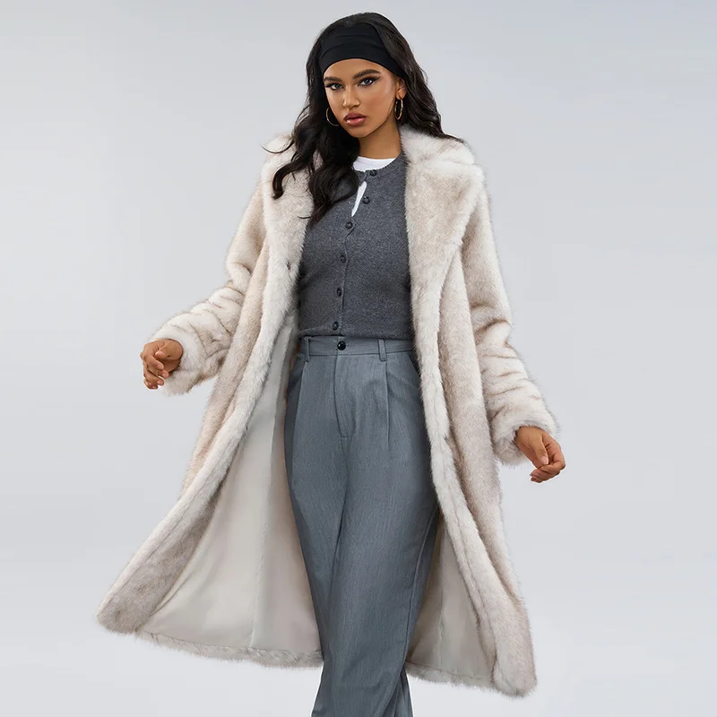 Casual Autumn Winter Women's Coats Faux Fur Thick Warm Fashionable Autumn New Thick Long Jacket Women's Clothing
Casual Autumn Winter Women's Coats Faux Fur Thick Warm Fashionable Autumn New Thick Long Jacket Women's Clothing
