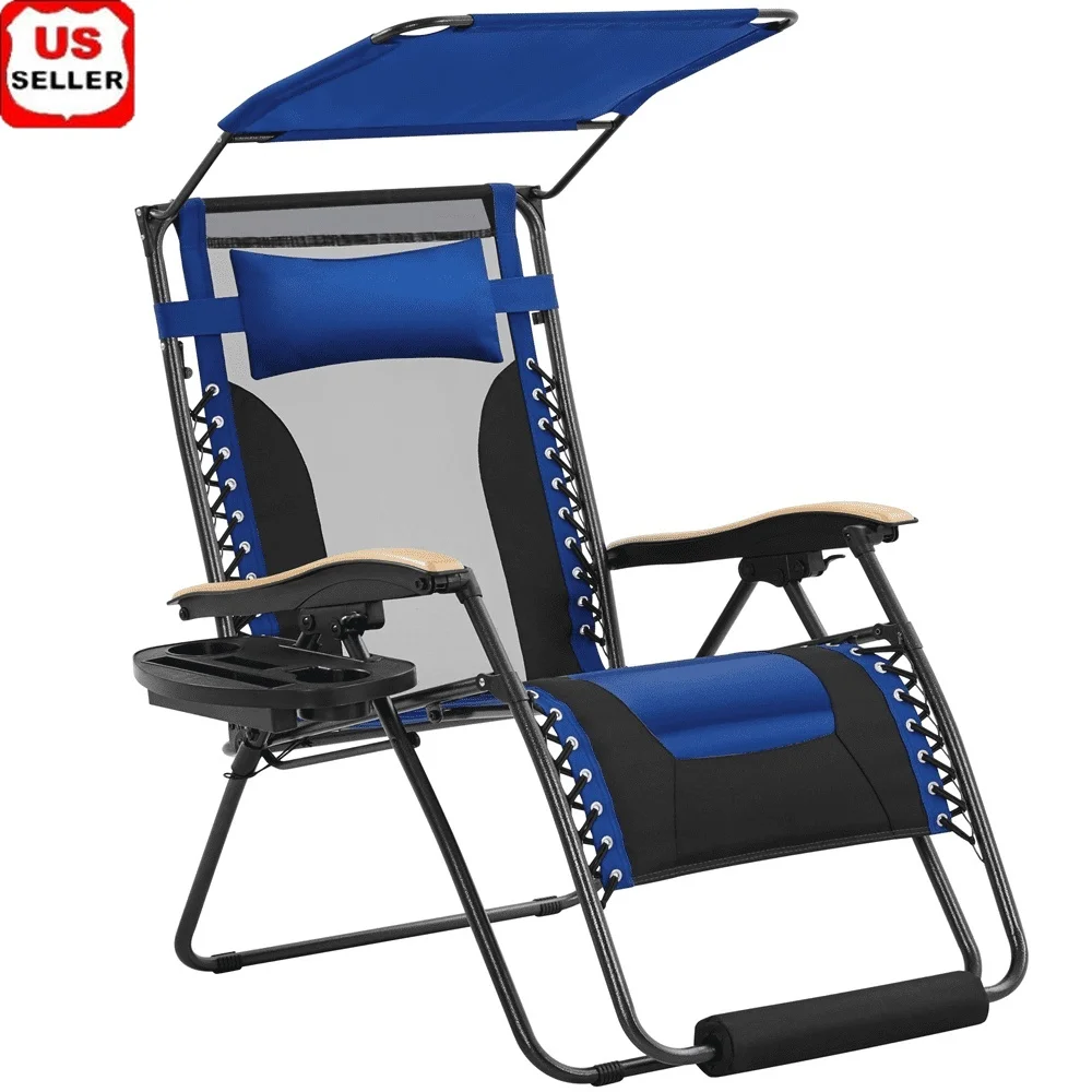 29in Foldable Zero Gravity Recliner with Adjustable Sunshade Mesh Backrest Beech Wood Armrests Cupholder Pillow Outdoor
29in Foldable Zero Gravity Recliner with Adjustable Sunshade Mesh Backrest Beech Wood Armrests Cupholder Pillow Outdoor