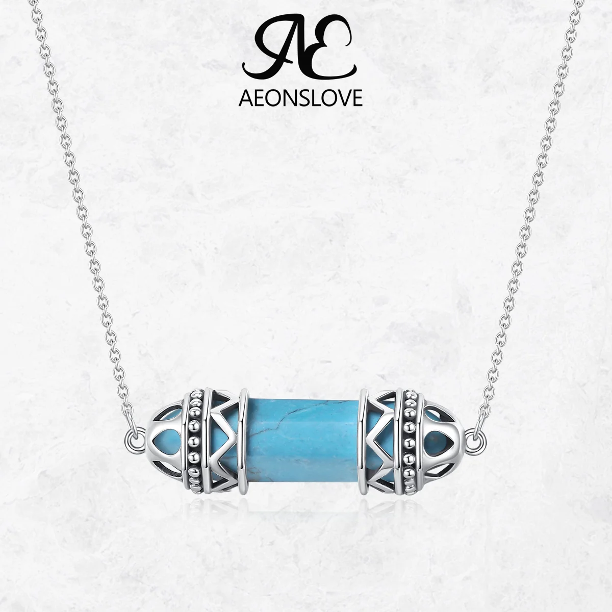 AEONSLOVE 925 Sterling Silver Turquoise Necklace Vintage Hexagonal Healing Crystal Pendant Gemstone Jewelry Gift for Women Men
AEONSLOVE 925 Sterling Silver Turquoise Necklace Vintage Hexagonal Healing Crystal Pendant Gemstone Jewelry Gift for Women Men