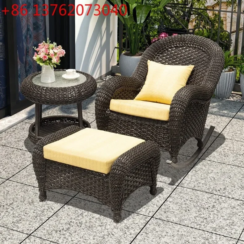 Courtyard Balcony Rattan Swimming Pool Villa Hotel Sofa Chair Leisure Elderly Rocking Chair
Courtyard Balcony Rattan Swimming Pool Villa Hotel Sofa Chair Leisure Elderly Rocking Chair
