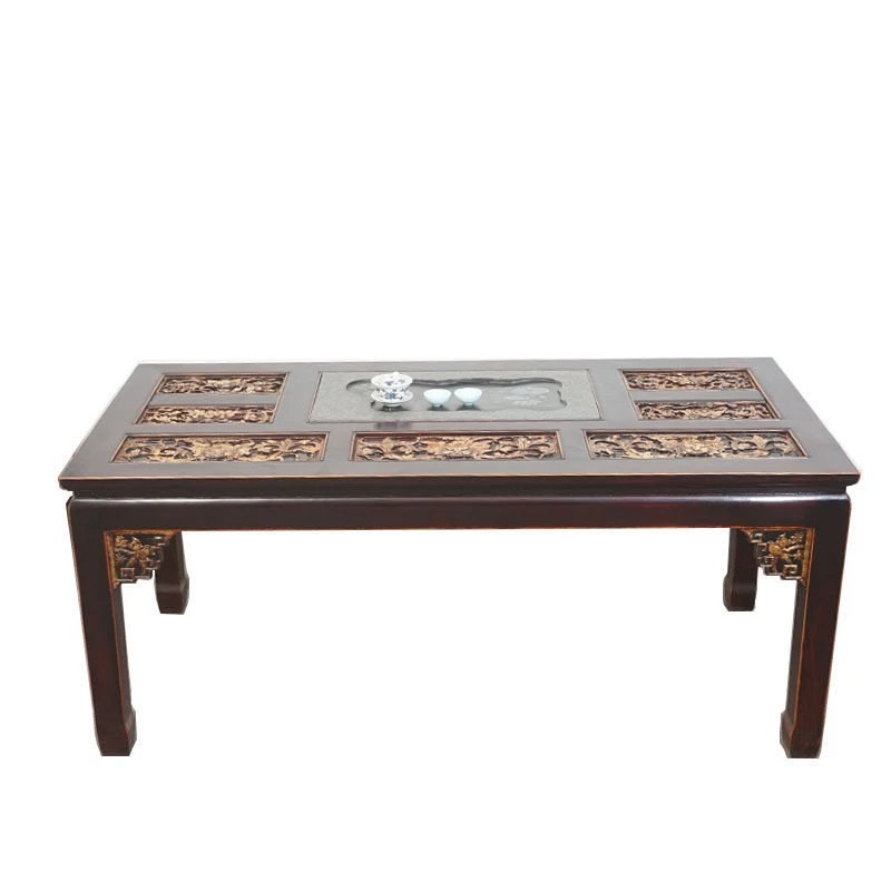 Qing Dynasty carved antique tea table, classical tea table in the Republic of China
Qing Dynasty carved antique tea table, classical tea table in the Republic of China
